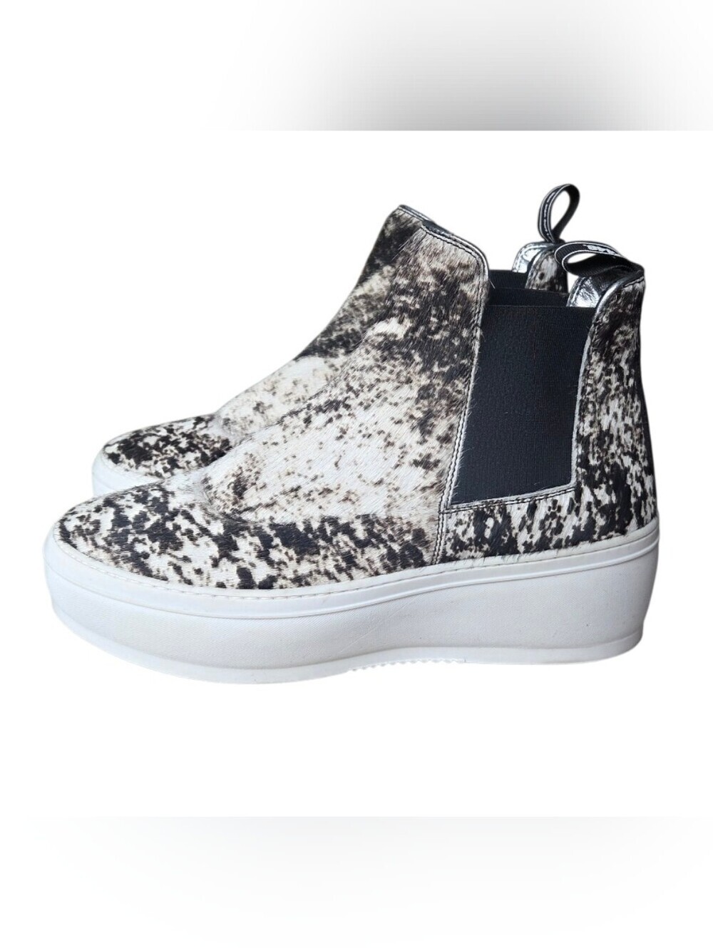 P448 Women's Lucy High Top Calf Hair Jafra Platform Sneakers Size 39 (US 8)